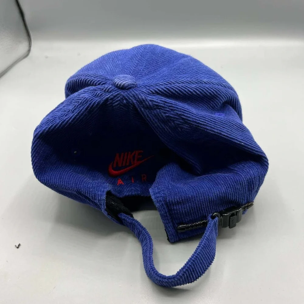 Air Jordan Wings Hat Men Blue Corduroy‎ Jumpman Strap Back Cap